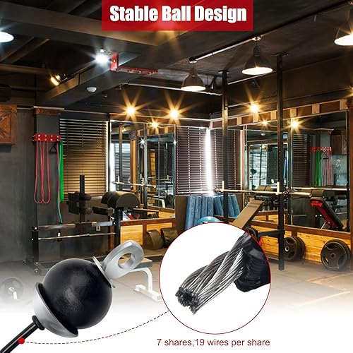 Miniatura 7 de Cable de polea de fitness de 196 pulgadas, repuesto ajustable para sistema de poleas, accesorios de máquina de cuerda de fitness de alta resistencia