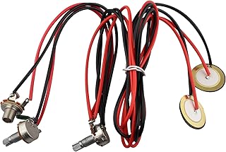 Futheda podwójny piezoelektryczny podnośnik do gitary 6,35 mm z regulacją głośności piezoelektryczny zamiennik przetwornika do gitary akustycznej ukulele Accs