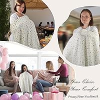 Vista 8 de Funda de lactancia de muselina para lactancia materna, cubierta transpirable para lactancia materna, cubierta de privacidad para lactancia materna