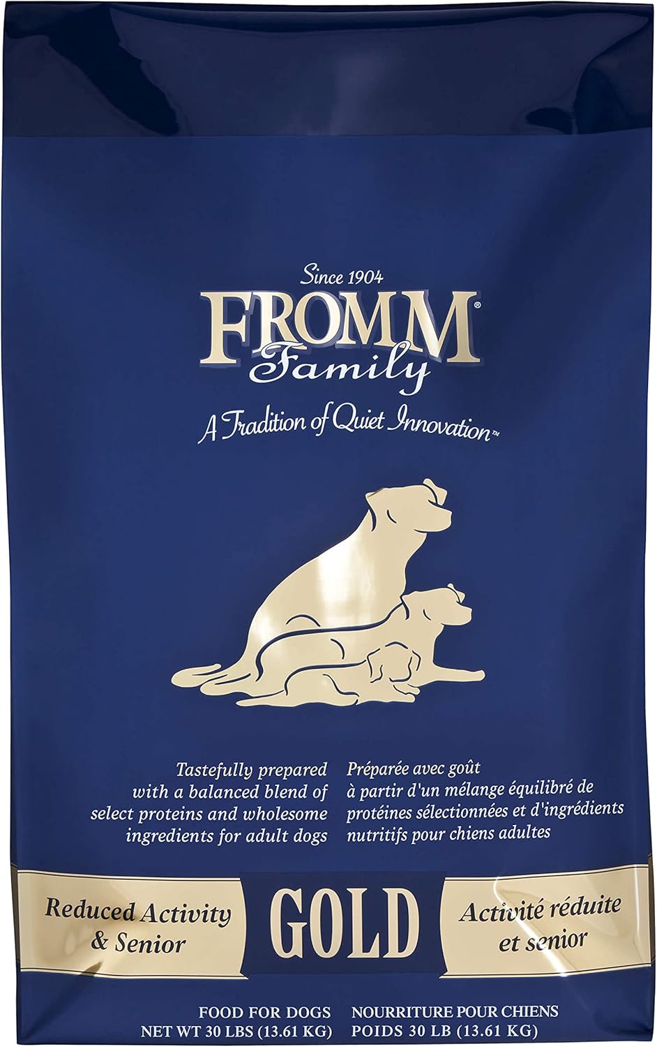 Fromm Reduced Activity Senior Gold Premium Dog Food - Senior Dry Dog Food for Medium & Small Breeds - Chicken Recipe - 30 lb