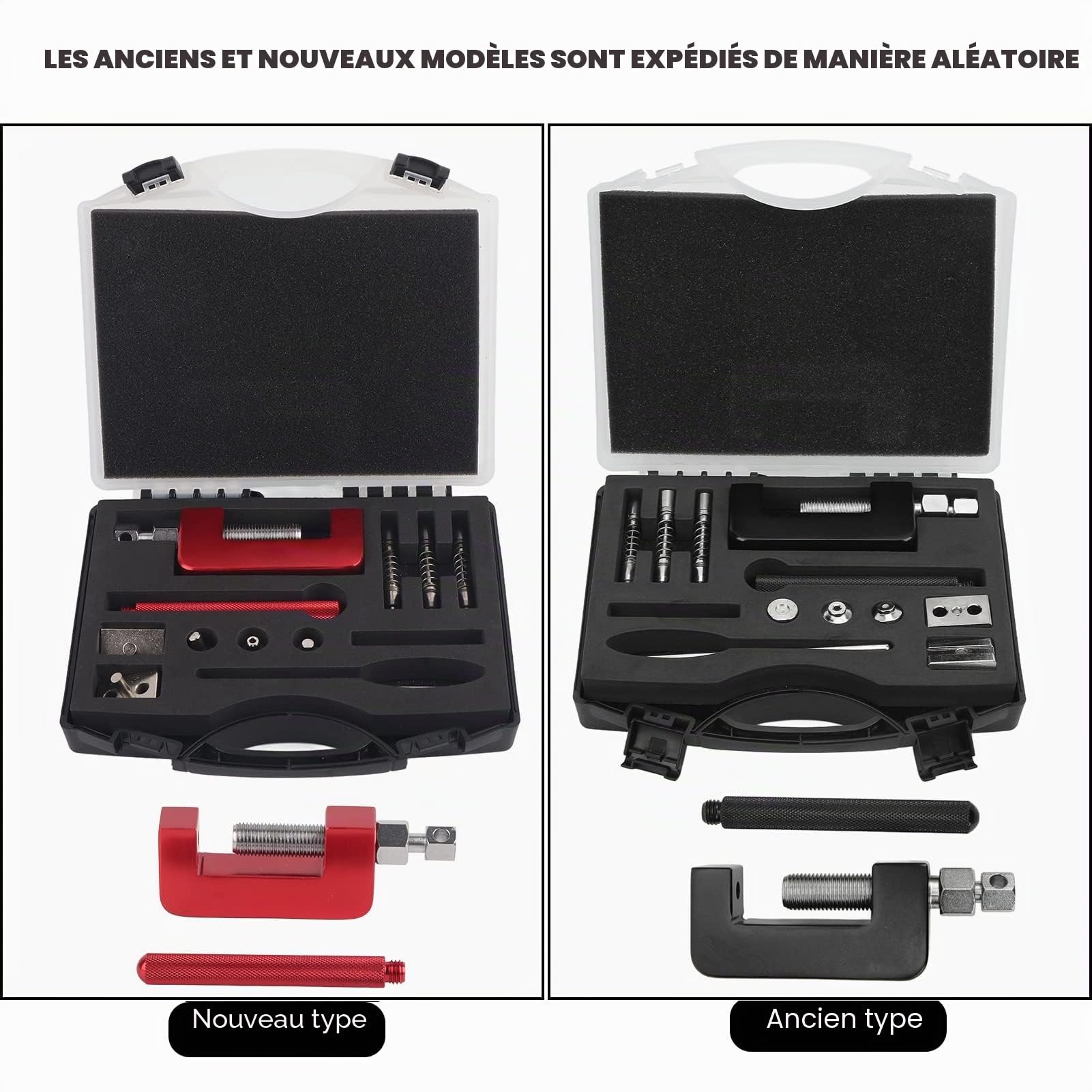 Ensemble D'outils de Rivetage de Chaîne de Disjoncteur, 12 Pièces Ensemble D'outils de Rivetage de Disjoncteur de Chaîne de Moto Universel avec Boîte de Rangement pour VTT Dirt Bike