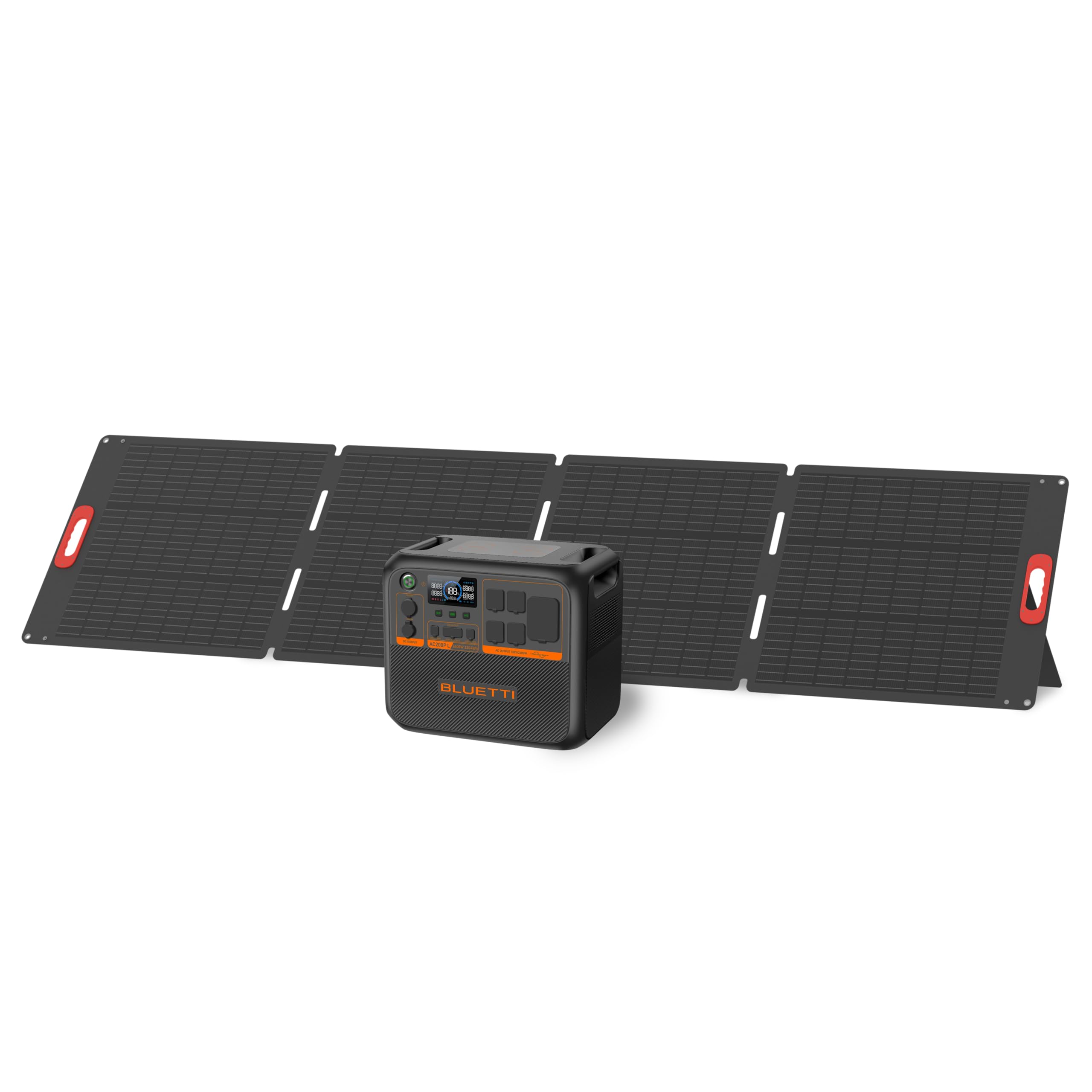 ExpertPower AC200PL Solar Generator w 1x 300W Panel 2304Wh 2400W LiFePO Portable Power Station 3600W Surge 4 120V