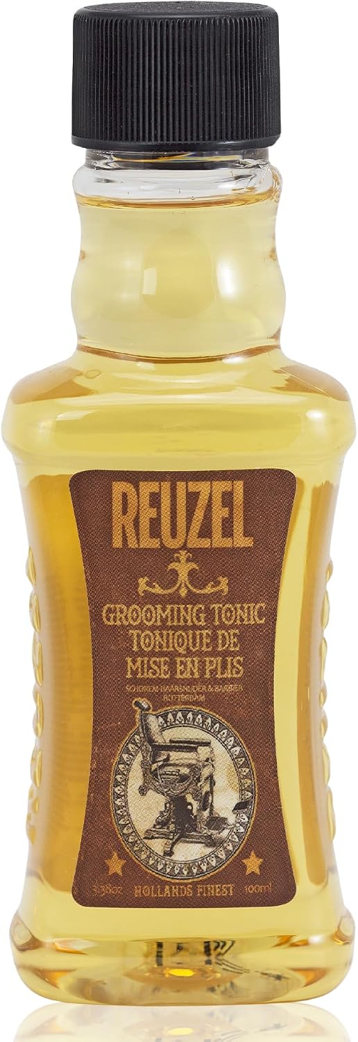 REUZEL Grooming Tonic Pre-Styling Hair Tonic for Men 100ml | Lightweight pre-styling hair tonic with heat protection for blow drying. Volumising and texturising formula with light hold.