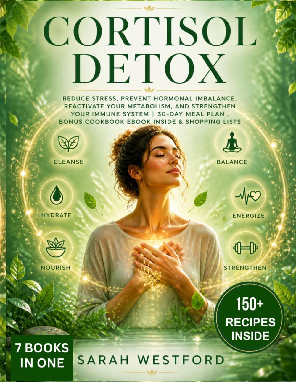 CORTISOL DETOX: Reduce Stress, Prevent Hormonal Imbalance, reactivate your metabolism, and strengthen your immune system | 30-Day Meal Plan , Bonus Cookbook Ebook inside & Shopping Lists