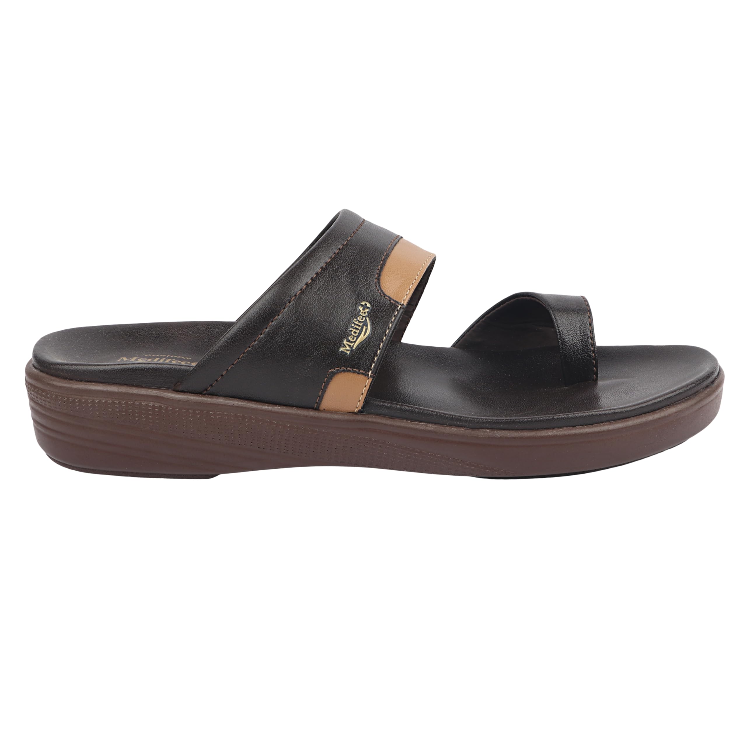 Medifeet Mens Toe-Ring Duotone Band Sandals (BROWN, numeric_8) (B0C8B3Y5PV) Amazon Price History, Amazon Price Tracker