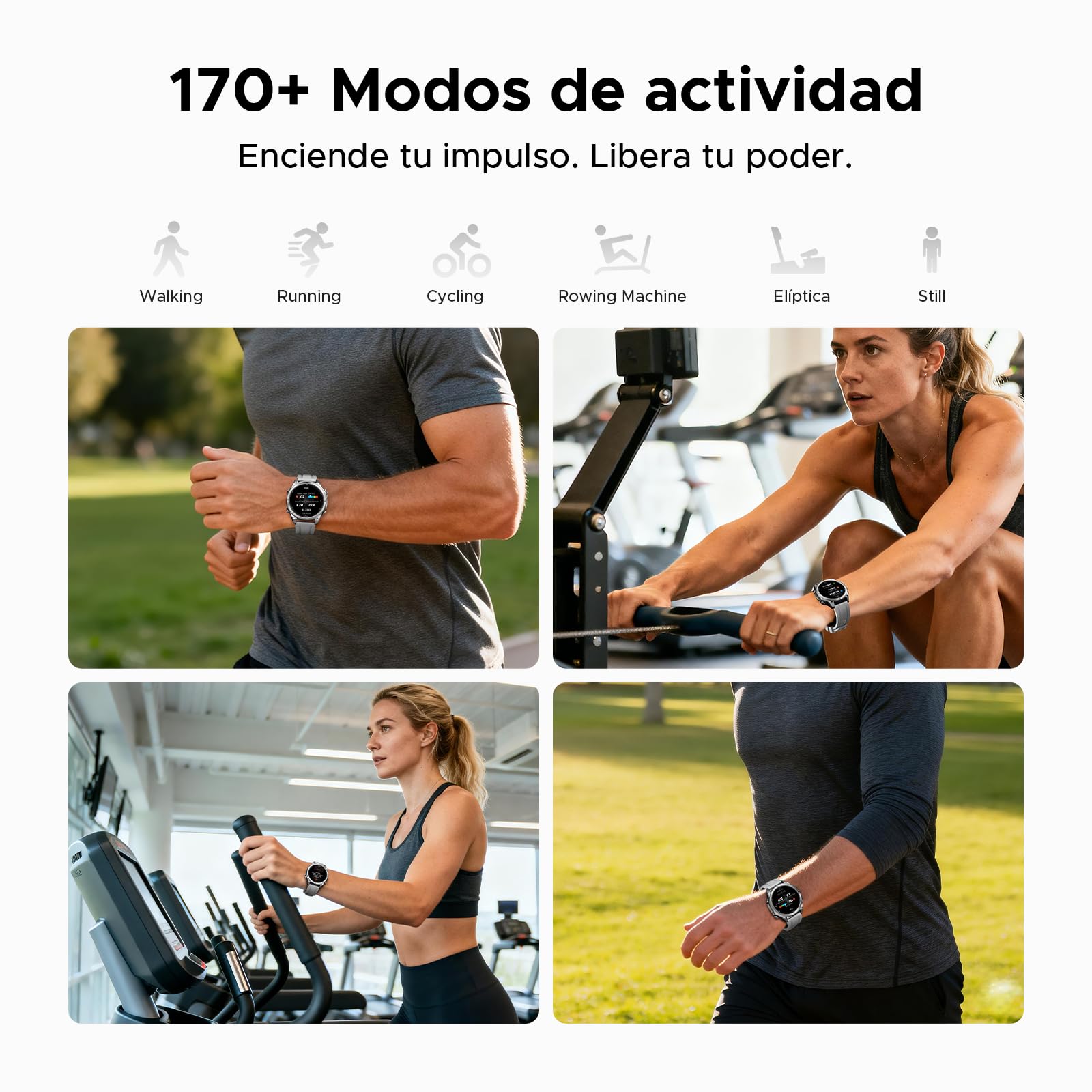 ANYWISE W1 LITE Smartwatch uomo,1.43''AMOLED Rugged Smartwatch Per Android/IOS, 5ATM Fitness Tracker,170+Sports Modes, Answer/Make Calls/12 Days Battery/Heart Rate/SpO2/Sleep Monitor
