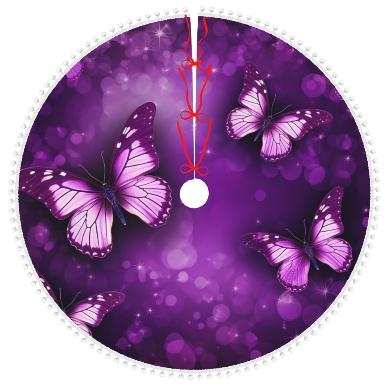 Décorations de Noël papillons violets : la magie des fêtes en famille