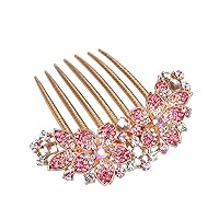 Vista 3 de Peine de pelo con incrustaciones de diamantes de imitación para mujer, accesorio de pasador de horquilla, también regalo perfecto para el día