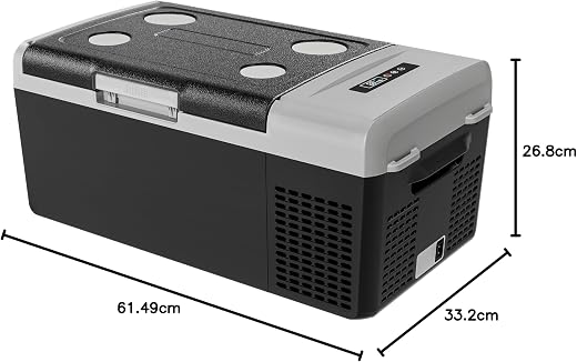 EKOJUCE 12 Volt Refrigerator Portable Fridge - 19Quart(18L) Electric Cooler Compressor fridge -4℉~68℉, 12/24V DC &amp; 110-240...