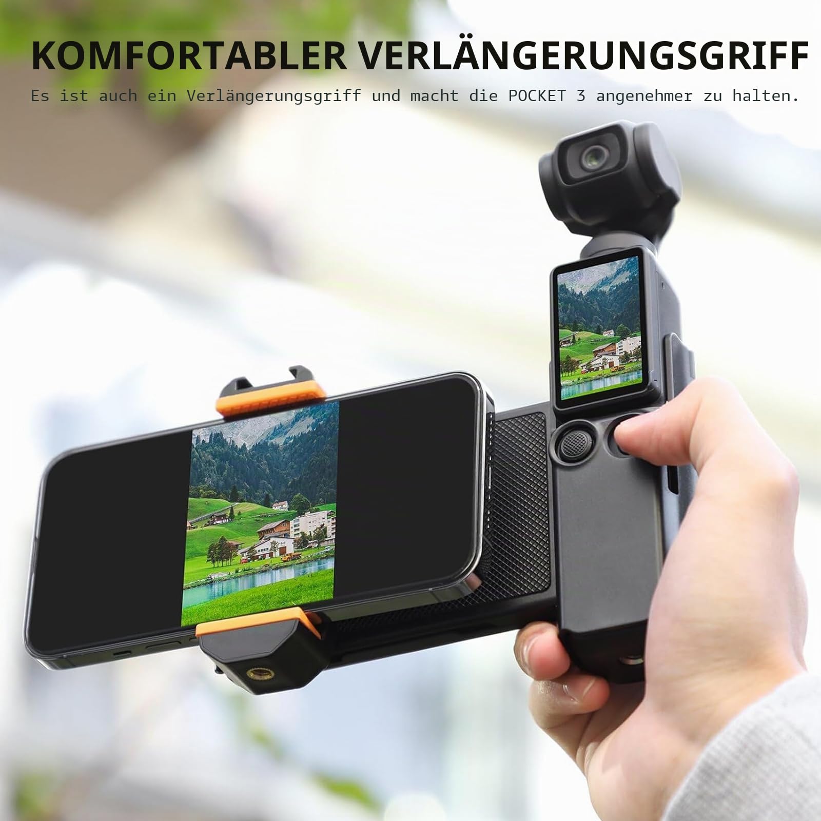 Handy-Halterung für DJI Osmo Pocket 3, Erweiterungszubehör, Smartphone-Handyhalterung mit Aufbewahrungstasche