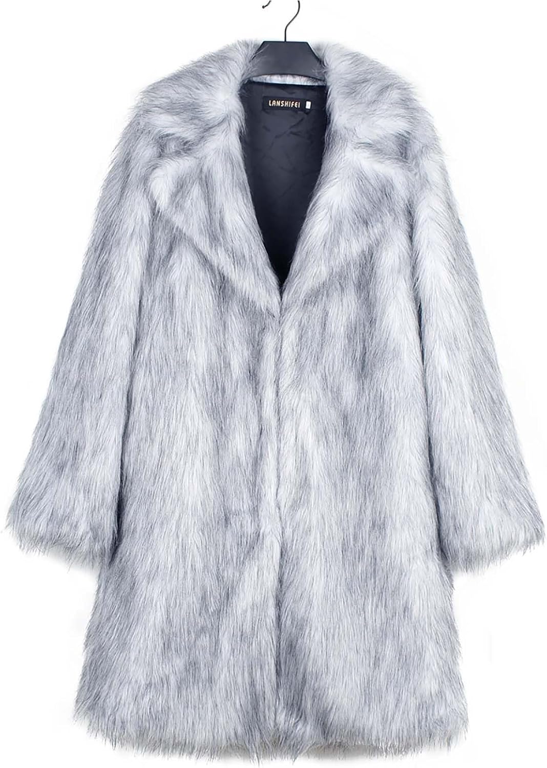 Womens Long Faux Fur Coat Oversized Loose Winter Jackets Trendy Luxury Trench Coat 2025 Open Front Lapel Outerwear - Image 4