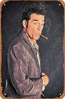 Cosmo Kramer Poster,TV Show Metal Wall Art Vintage Metal Tin Sign for Bar Home Man Cave Coffee Decor 8x12 Inches