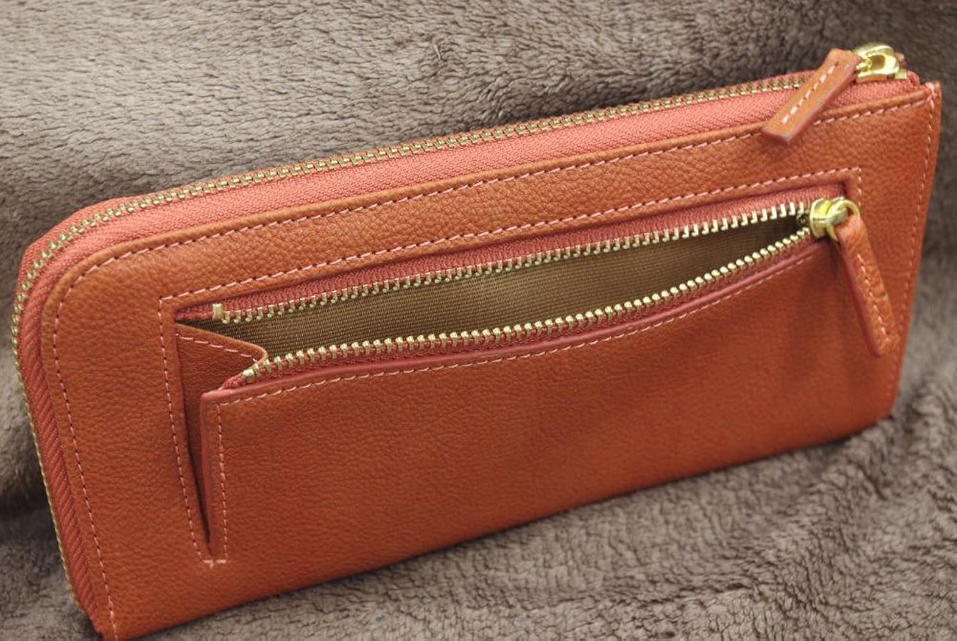 Amazon | [J.cuir] ヌメ革 L型ファスナー長財布 (外ファスナー