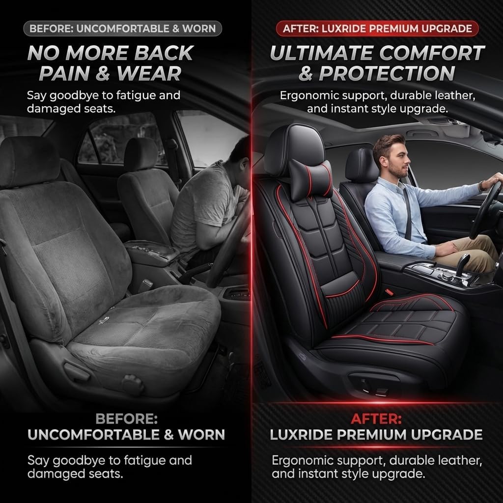 URINOVET for Toyota RAV4 2009-2015，2021.2023 Car Seat Cover, 5-Seater Front Rear Seat Cover, Waterproof and Wear Resistant Leather Seat Covers(Full Set,Beige)