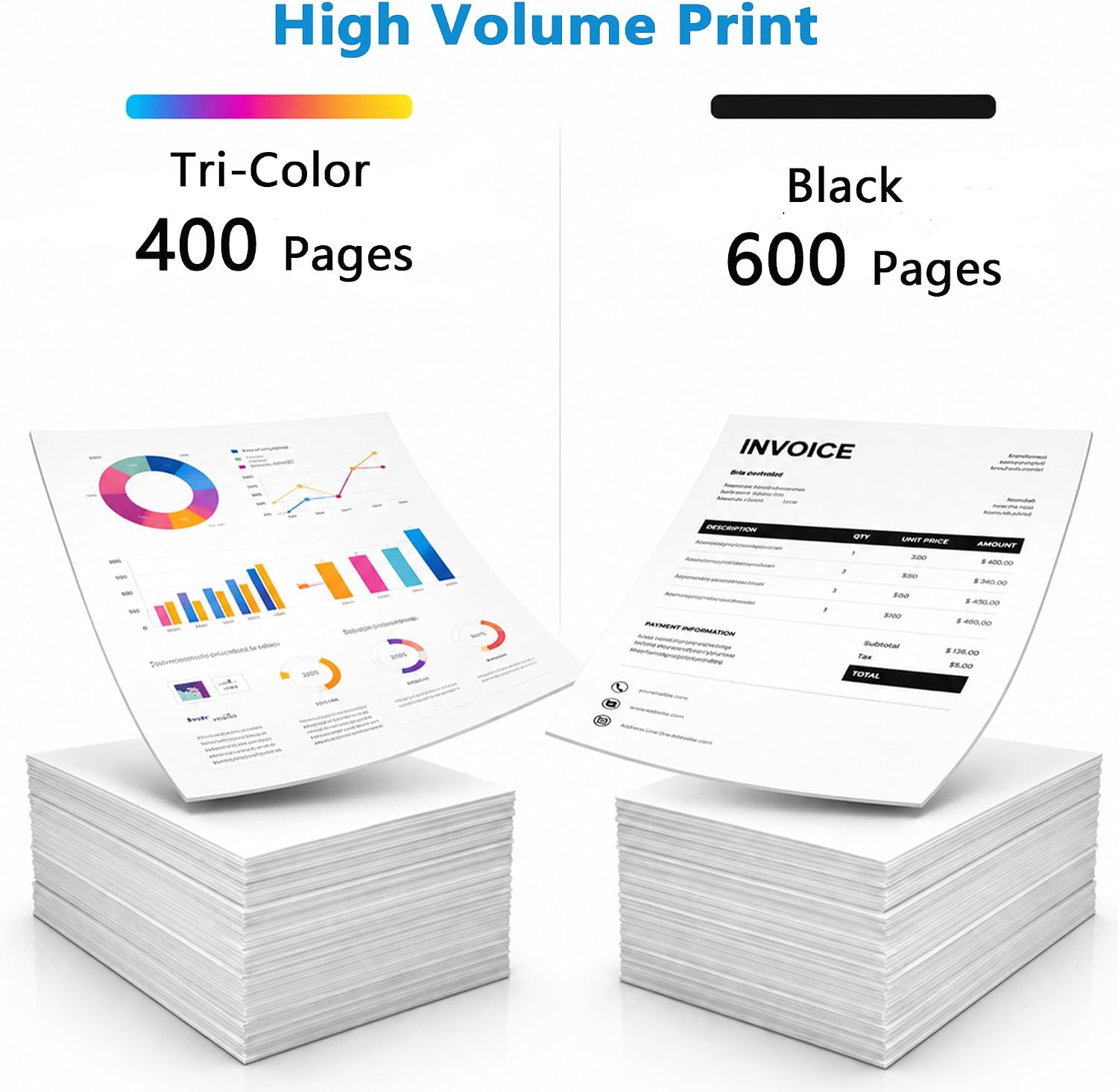 65XL Black Ink Cartridge High-yield Replacement for HP 65 XL HP65XL Work for Envy 5055 5000 5070 5052 5010 Deskjet 3755 3700 3772 3752 3722 2600 2622 2652 2655 2640 Printers with V10.5.1 Chip, 2-Pack image 3
