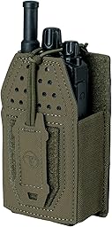 Tactical Radio Case Universal Molle Radio Pouch for BaoFeng UV-5R BF-F8HP Walkie Talkie Adjustable Charger Storage Pouch (Ranger Green)