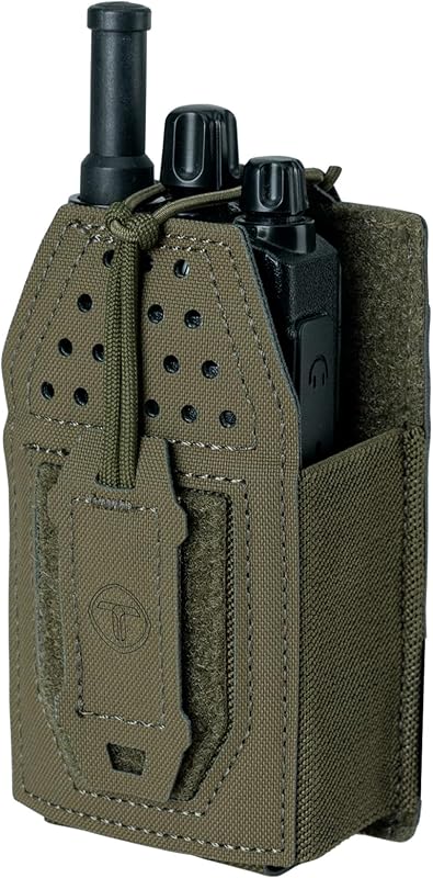 Tactical Radio Case Universal Molle Radio Pouch for BaoFeng UV-5R BF-F8HP Walkie Talkie Adjustable Charger Storage Pouch (Ranger Green)