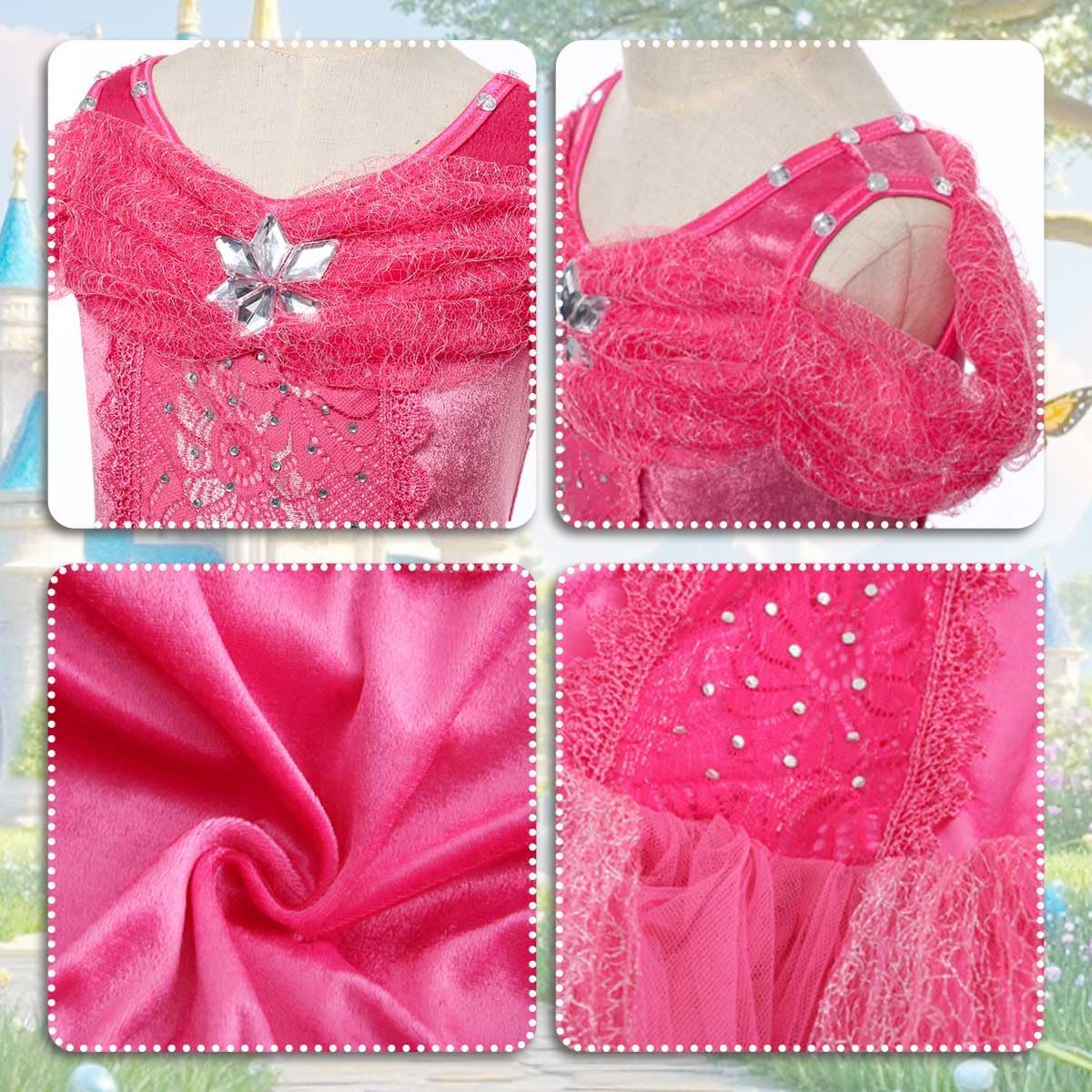 iTVTi Flower Girls Princess Costume Butterfly Christmas Halloween Dress with Accessories