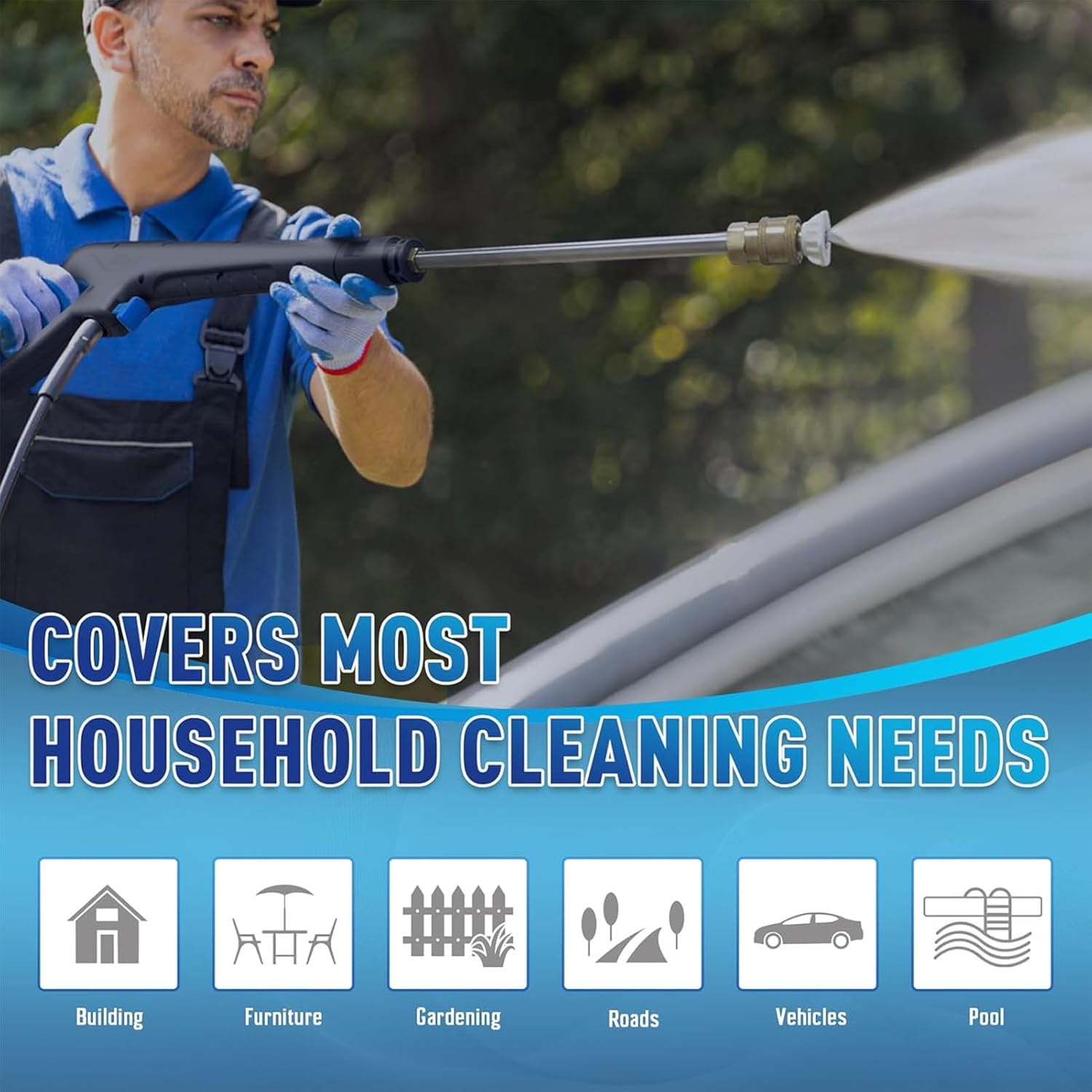Pressure Washer with Touch Screen, 5000PSIIMAX Power Washer with Foam Cannon, Washer Pressure Machine for Cars, Fences, Patios, Decks and Driveway Cleaning