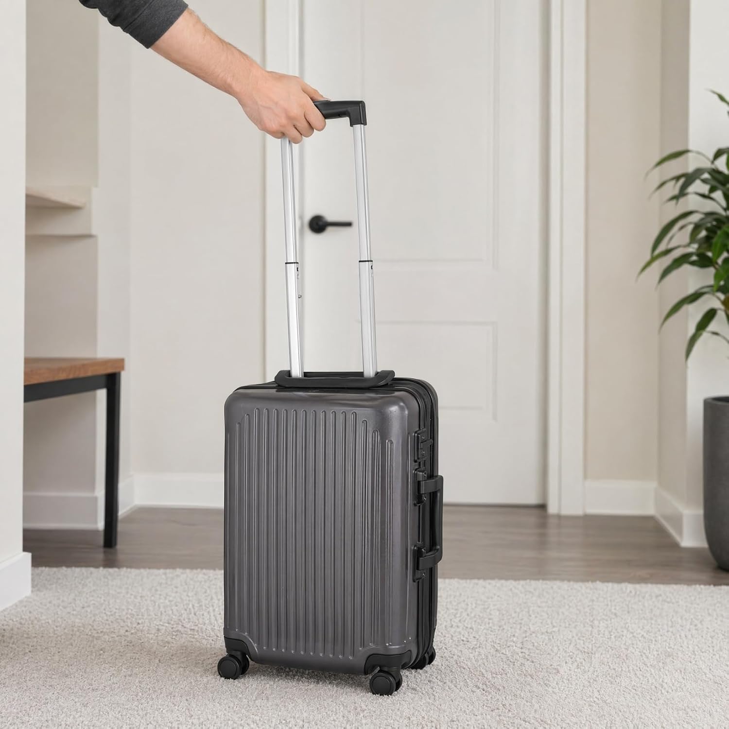Retractable Suitcase Handle Replacement for Luggage Aluminium