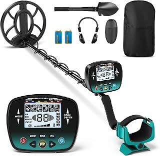 Detector de Metales Profesional para Adultos y Niños, Impermeable para Oro con Modos Pinpoint y Terreno, Emparejamiento Rápido, 5 Modos, Alta Precisión, Ligero y Fácil de Usar