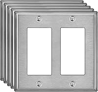 Vista 14 de BESTTEN [Paquete de 5] Placa de pared de metal decorativa con película protectora, cubierta de interruptor decorativa resistente a la corrosión