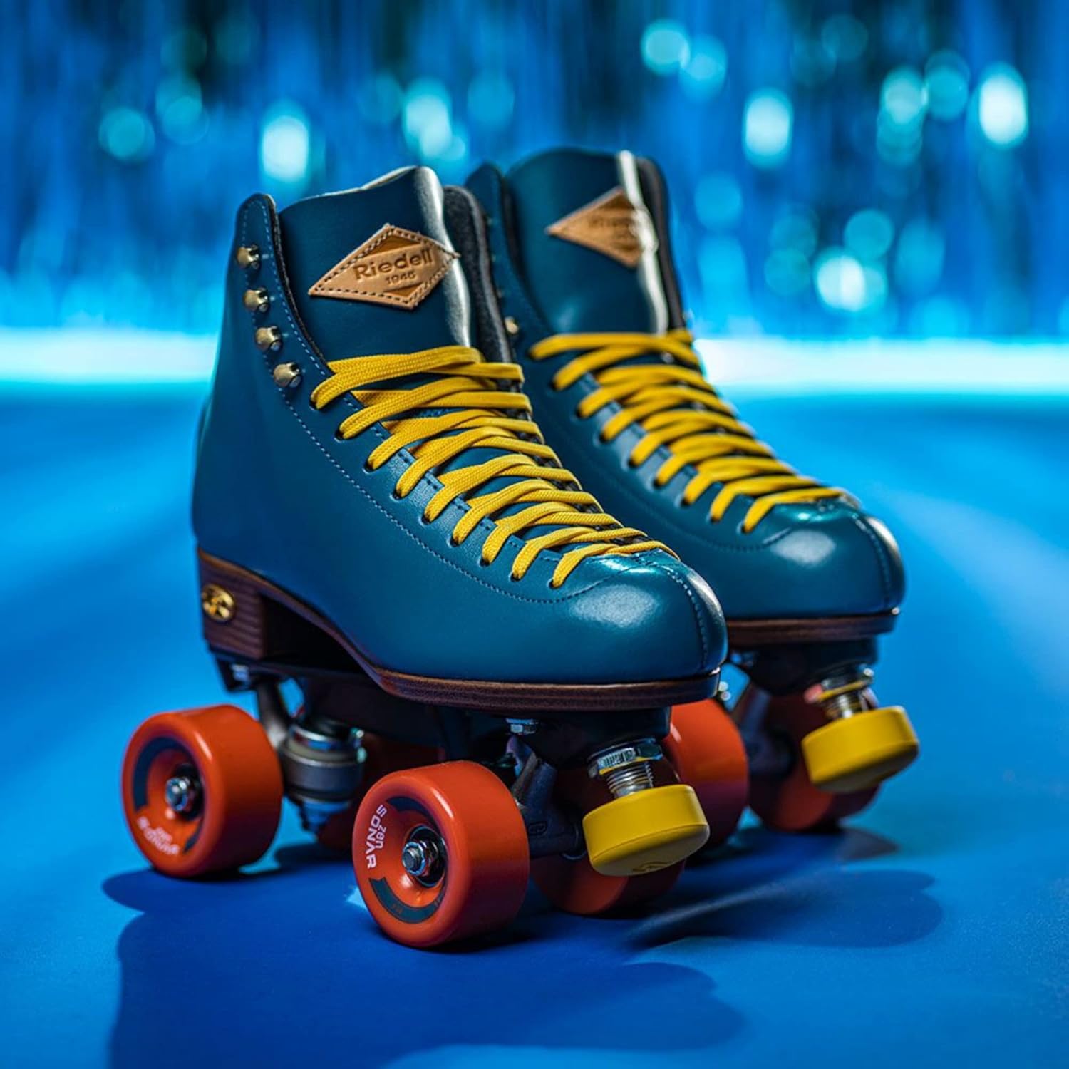 Riedell Crew Roller Skates for Women and Men - Colorful Outdoor Roller Skates with Moisture-Wicking Lining, Padding, and a High-Top Precision Fit