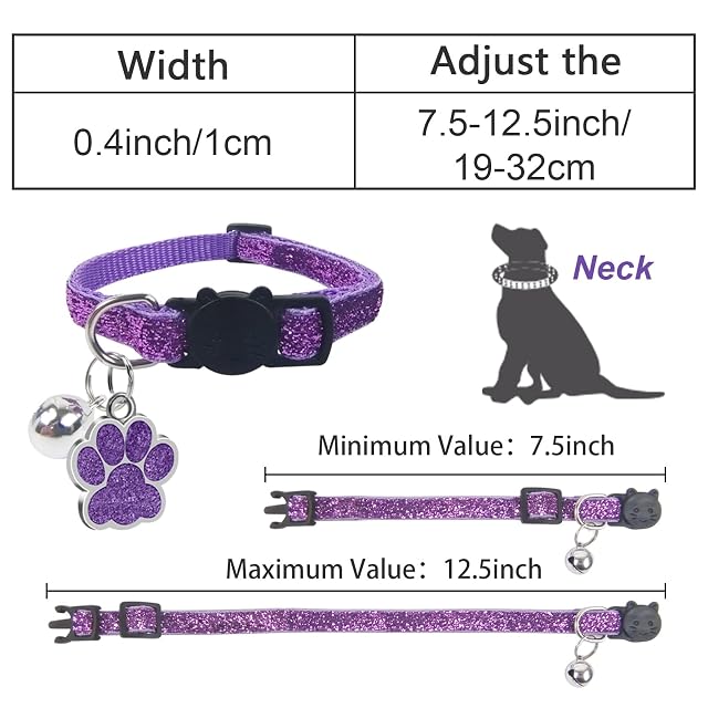 Foto 2 de 7 de Uiopa Collar para Gatos Personalizado, Collar Gato con Placas para Perros Grabadas