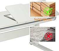 Vista 19 de FCD Escritorio ergonómico de madera de altura ajustable para niños con silla, mesa de dibujo, estación de computadora, estantería integrada