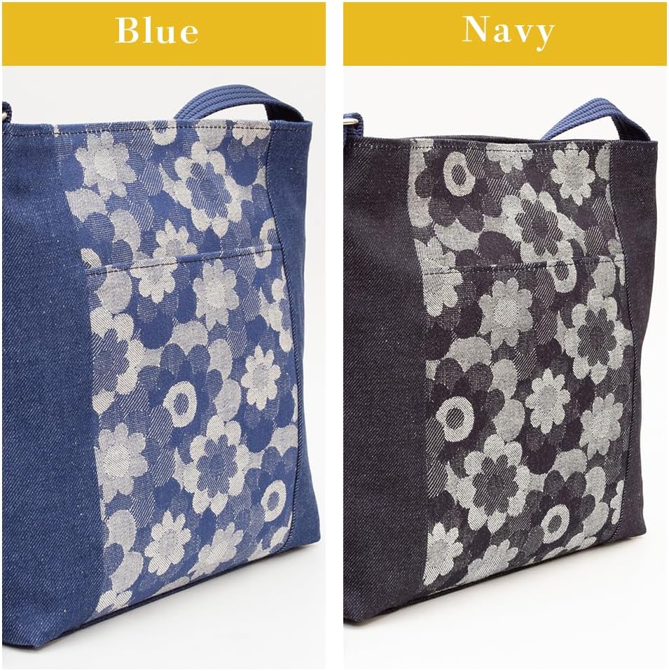 Crearekiki Japanese Shoulder Bag Women's Crossbody Lightweight Okayama Denim Margaret Pochette Mother's Day Mother Birthday Present DJ-14m_a