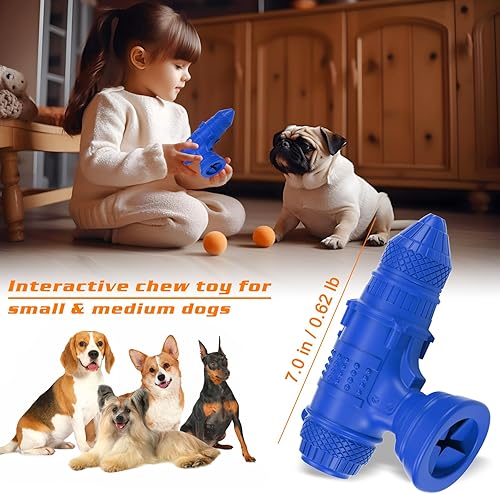 Miniatura 6 de GENIUSTAR Juguetes para perros para masticadores agresivos, dentición de cachorros, juguetes interactivos para aburrimiento y estimulación,