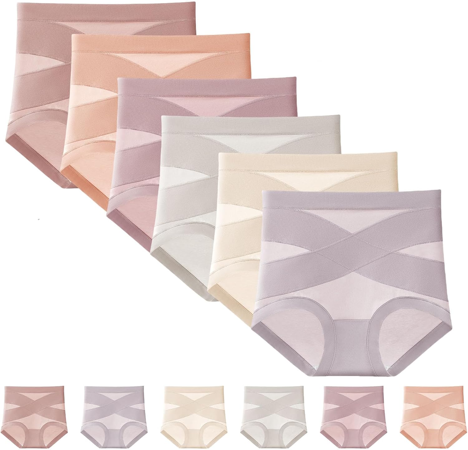Doveloom Briefs, Women's Seamless High Waist Shaping Comfortable Cotton Tummy Control Briefs