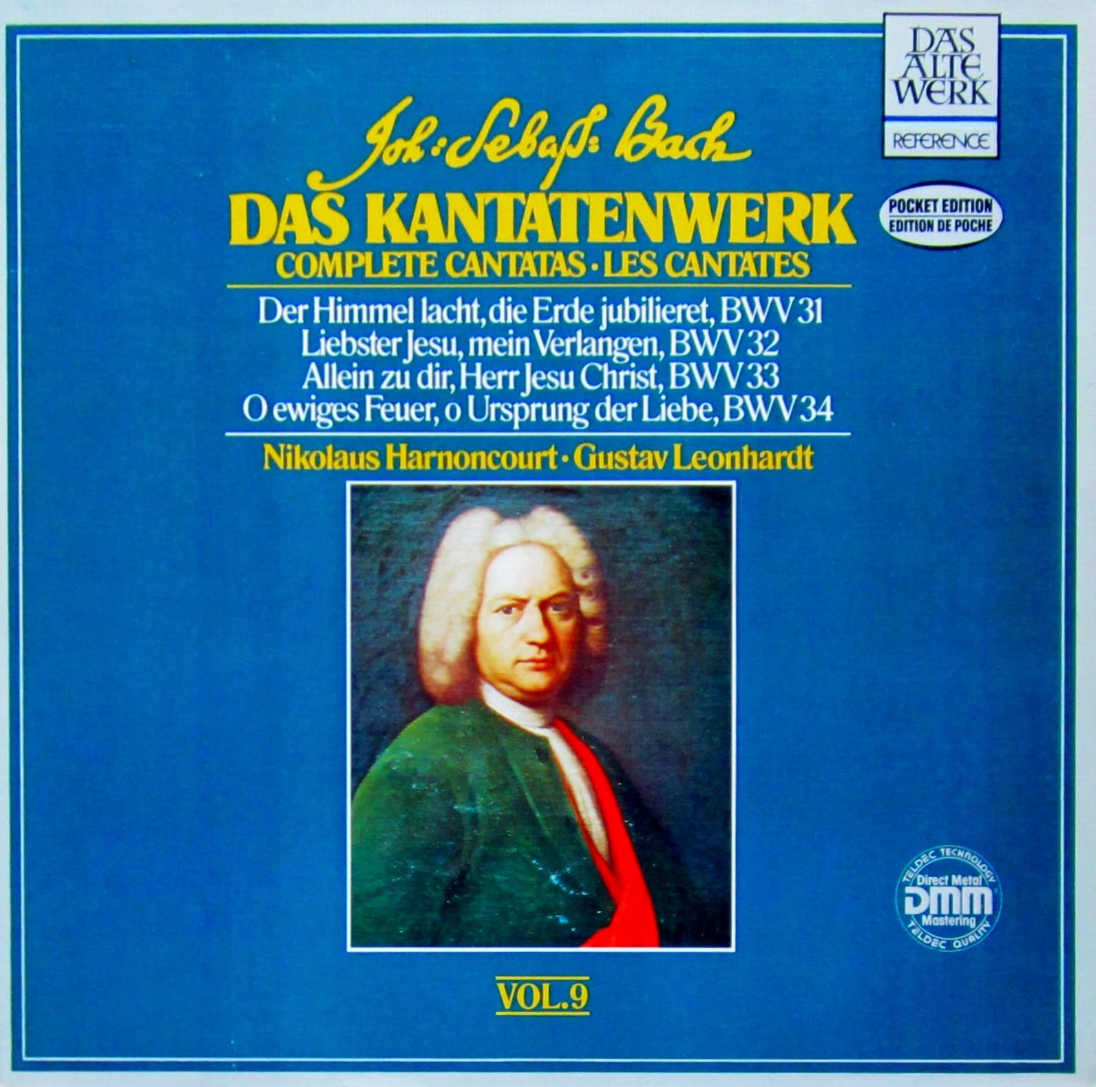 Bach: Das Kantatenwerk / Complete Cantatas - Vol. 9 (BWV 31 - 34) (Pocket Edition) [Vinyl Doppel-LP] [Schallplatte]