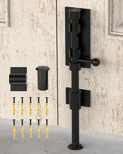 Miniatura 9 de Pestillo de perno de barril de 7.7 pulgadas, cerrojo deslizante resistente, cerraduras de puerta de metal grueso de acero inoxidable SUS304