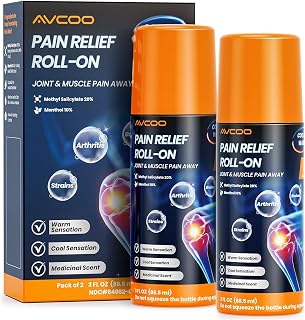 Roll-On Pain Relief with Fast-Acting Capsaicin & Menthol Formula for Powerful Relief of Arthritis, Joint, Muscle, Knee, Shoulder, Back Pain, No-Mess Applicator (3 Fl Oz (Pack of 2))
