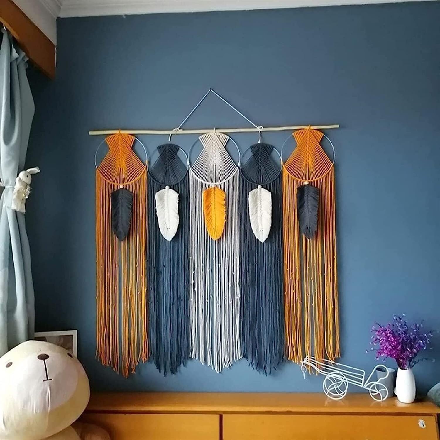 SERENEPEAK Handmade Macrame Wall Hanging Woven Tapestry