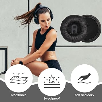 Replacement Headphone Pads Wireless Headphones 70mm Headphone Earpad Covers Compatible with JBL Tune 600BT T520BT T510BT T500BT T450, Ear Cushions Round Soft Sponge Replacement Ear Pads(2 Pack)