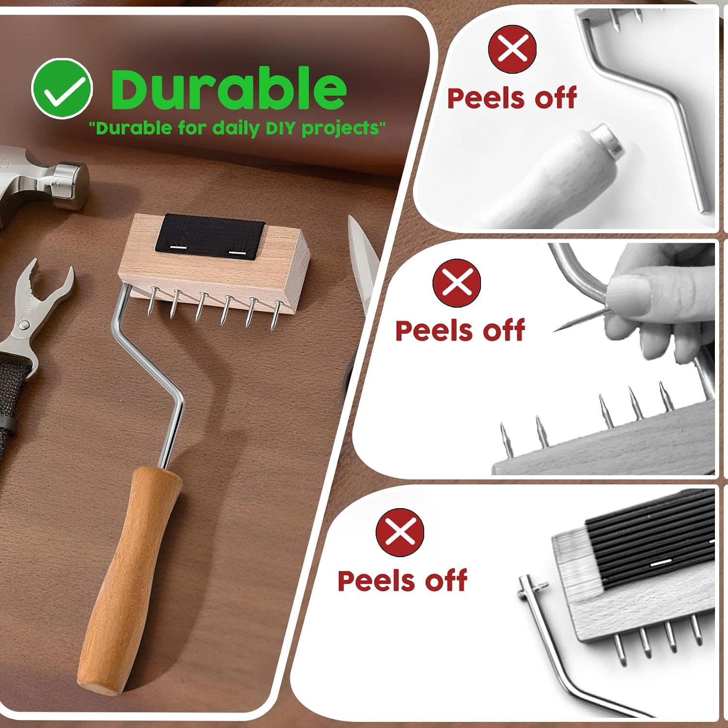 LinyAlmY Large Gooseneck Upholstery Webbing Tools and Supplies,Provides Ample Leverage and Strong Support for Craft Jute Webbing Tape.