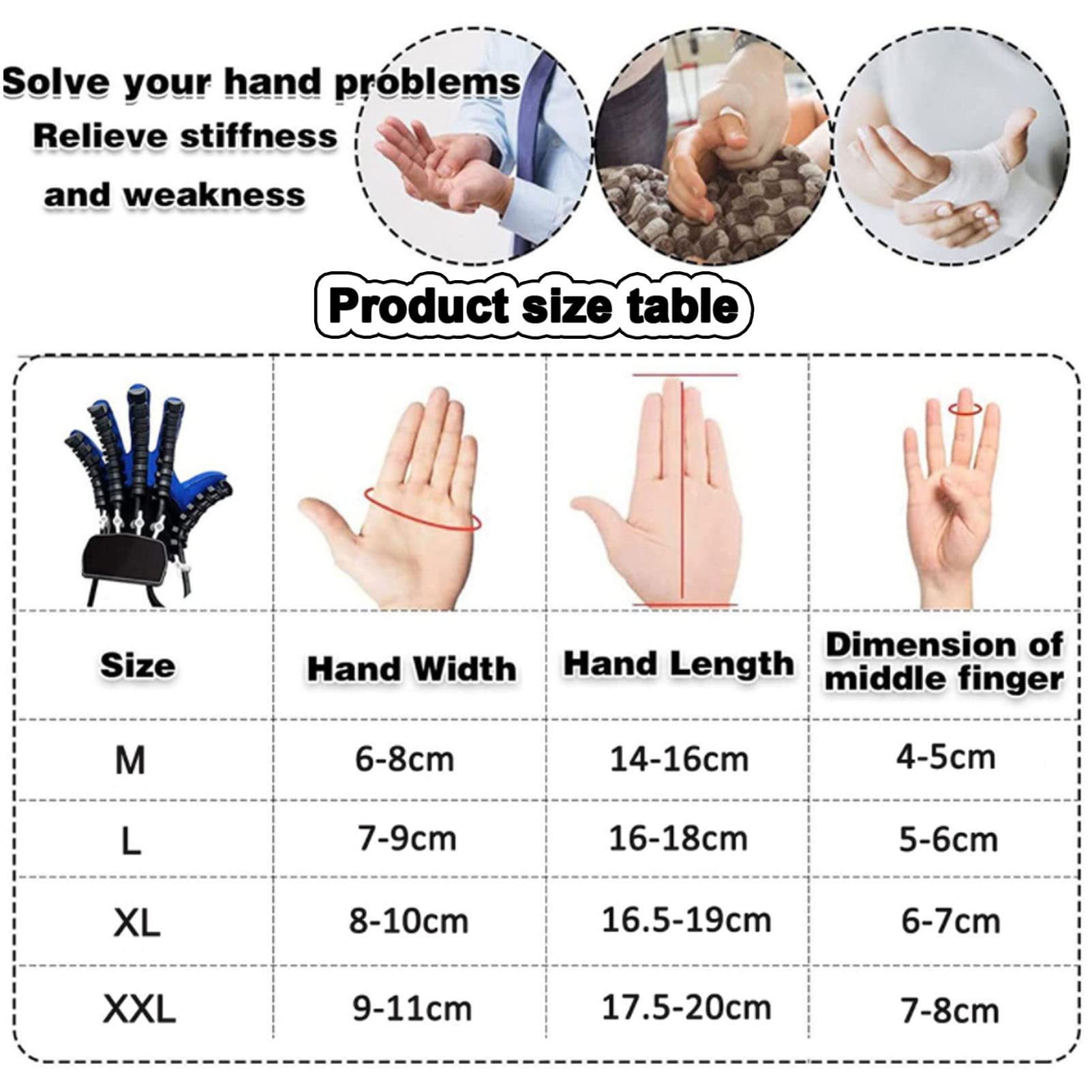 Rehabilitación Glove del Robot, función y función de la Mano Rehabilitación Equipo de recuperación de Manos de autodenomisión para Artritis Hemiplejia Hemiplejia Minimización de espasticidad