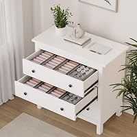 Lifewit 4 db-os Hemnes Fiókrendező Szett - Szürke Textil Tárolódoboz Ruhákhoz, Zoknikhoz, Fehérneműhöz, Gyerekruhákhoz - 39x15x11 cm 8