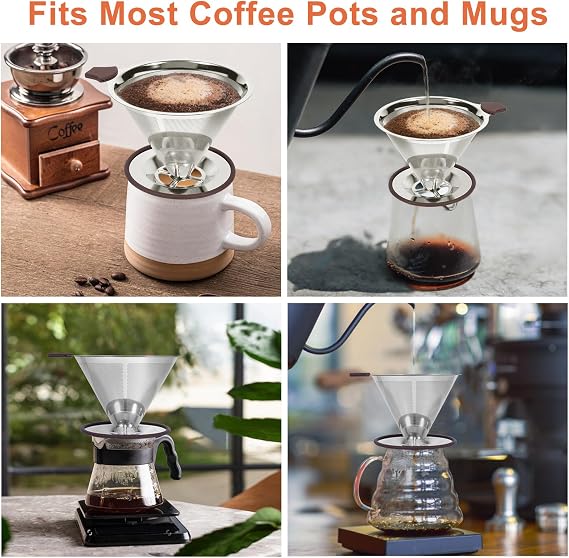 Small Pore Over Coffee Dripper Small Small Small Metallic556