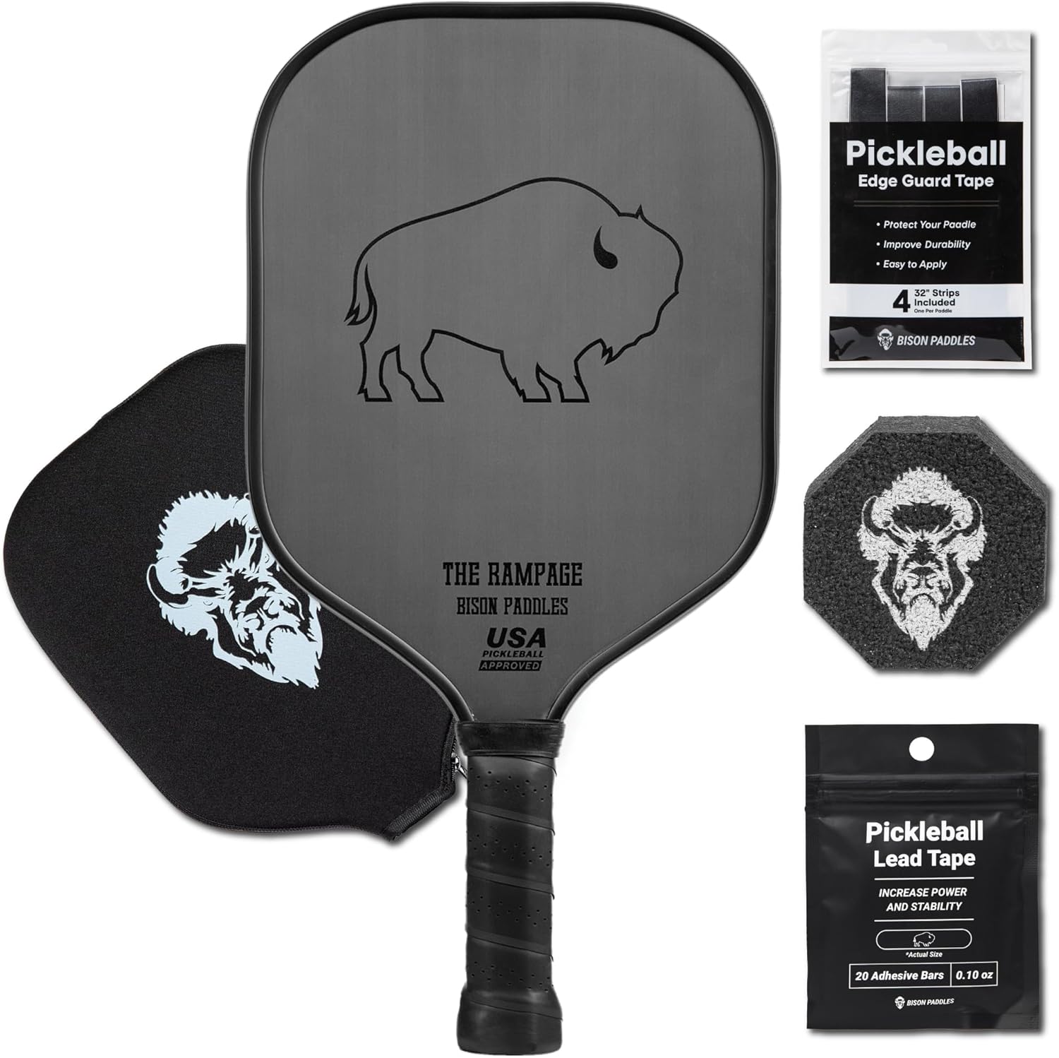 Paleta de pickleball de fibra de carbono, superficie Toray T700 sin procesar que proporciona el máximo giro de la bola. Formas de raqueta de