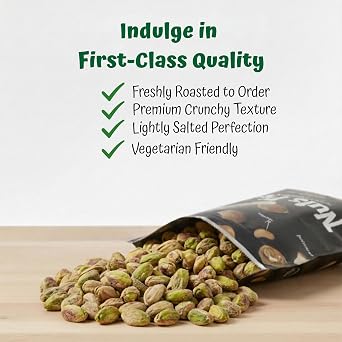 Roasted & Salted Pistachio Kernels – Shelled Pistachios with Light Sea Salt | Crunchy & Flavourful Snack | Vegetarian Friendly | Multi-Pack Available 1kg