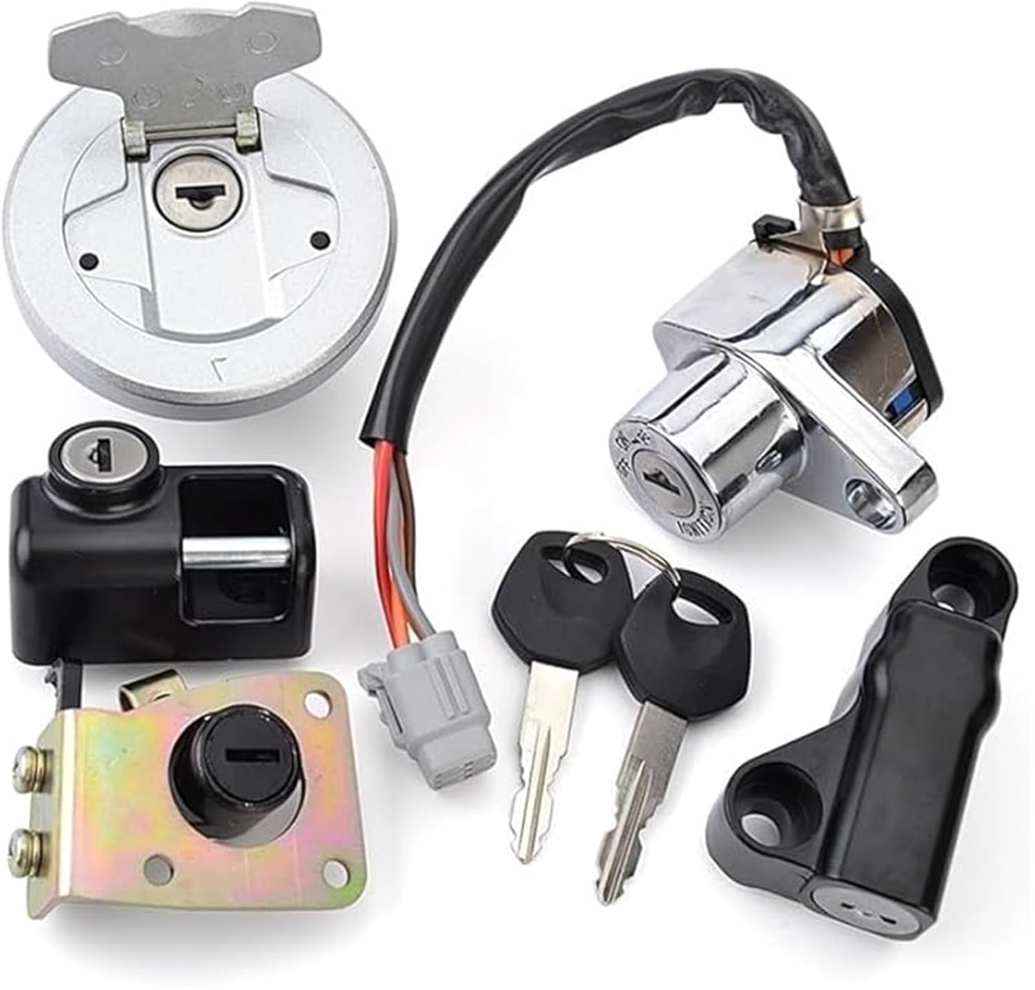Fuel Cap Ignition Switch Lock with Key Kit Compatible with VZ1500 M90 2016-2019 37000-40880 Ignition Lock & Tumbler