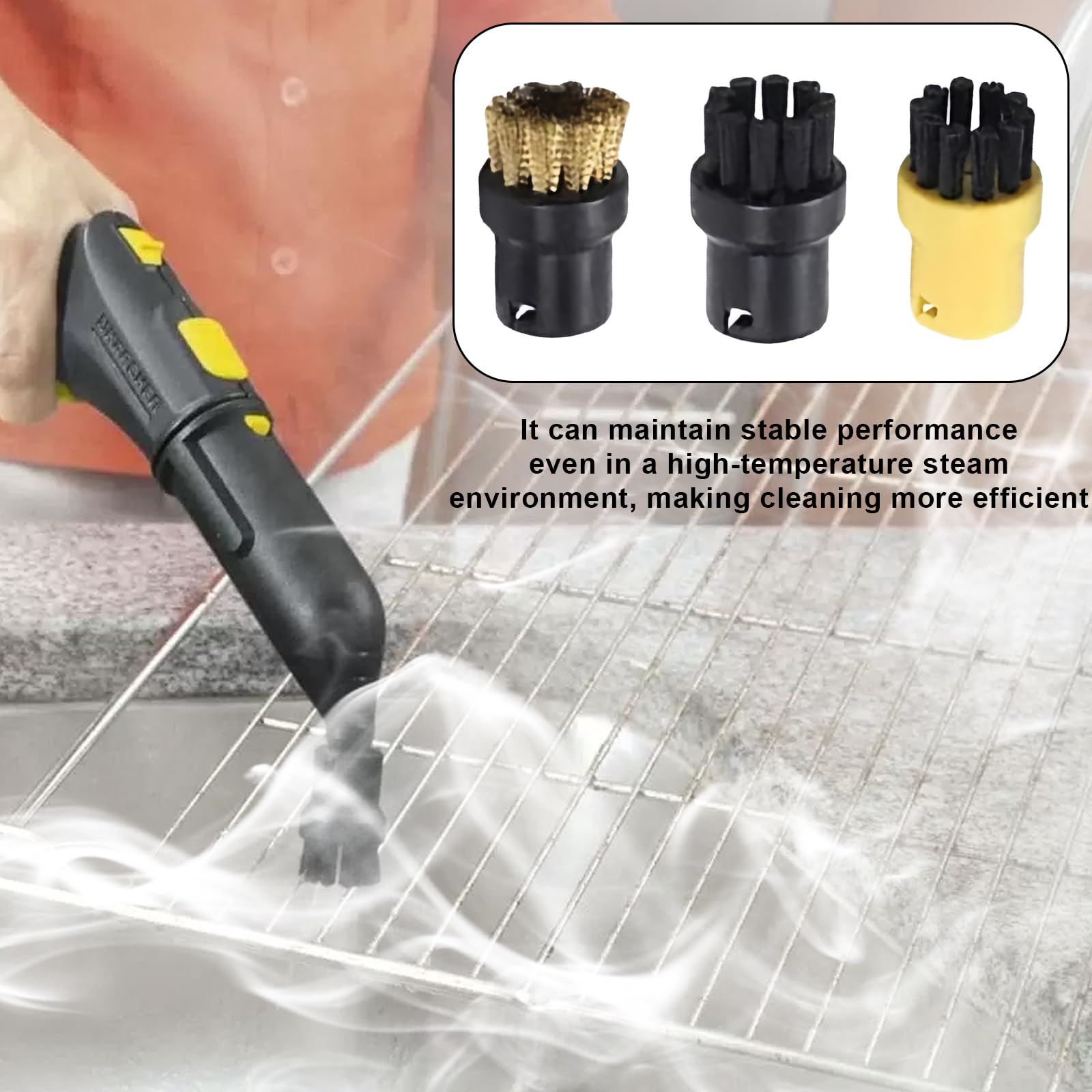 10 pezzi accessori per pulitore a vapore Kärcher SC1 SC2 SC3 SC4 SC5: set di accessori per pulitore a vapore Kärcher SC1-SC5, pulitore a vapore con ugello prolungato, ugello curvo, spazzola