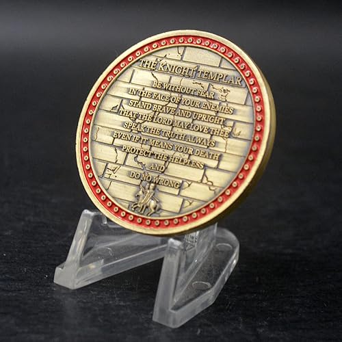 Miniatura 3 de Glamtune Moneda conmemorativa de Armadura de Dios de los Caballeros Templarios