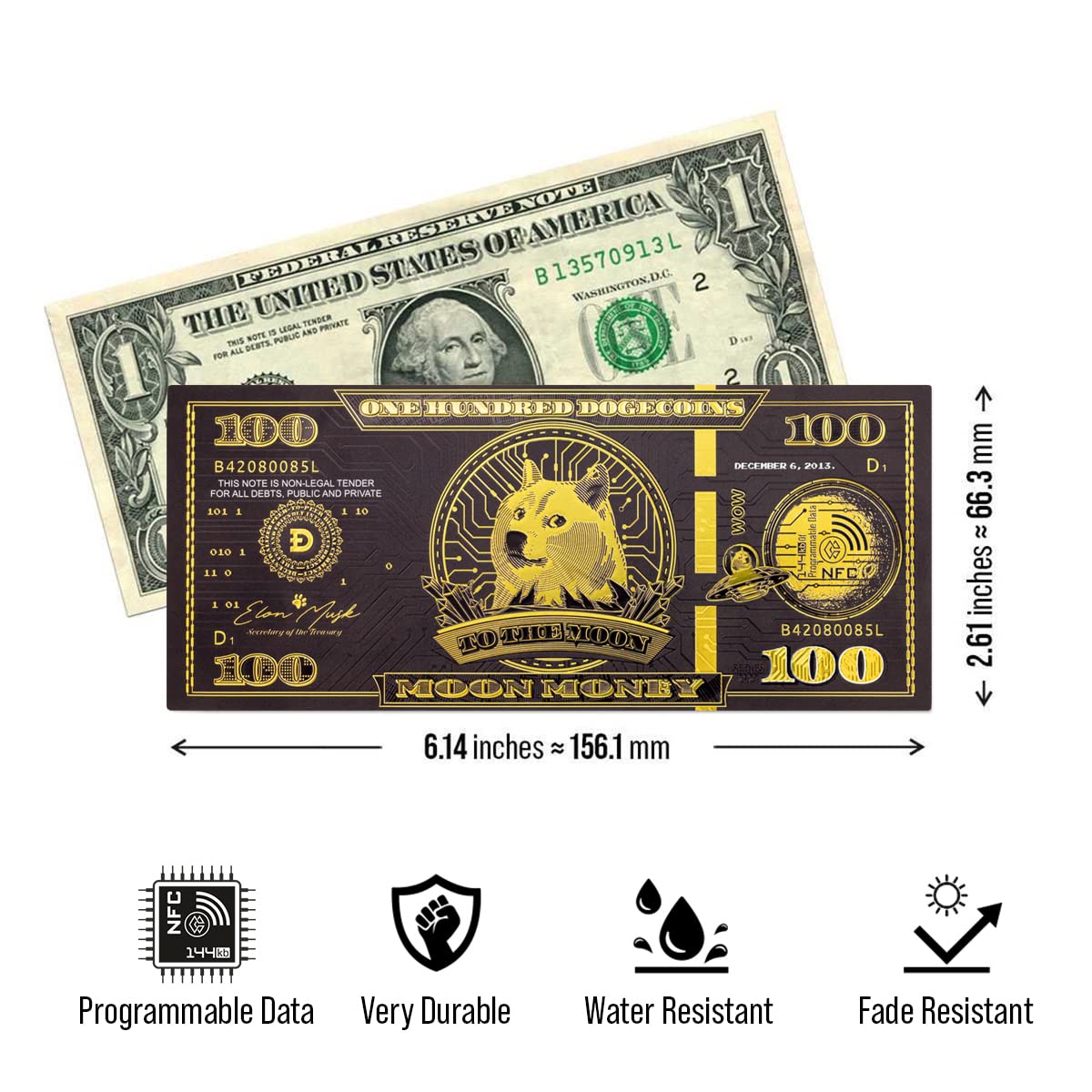 Cryptochips | Dogecoin (Doge) Moon Money | Custom Programmable Physical Crypto  Cash | Cold Storage Wallet | Dogecoin Gift Card : Amazon.sg: Toys