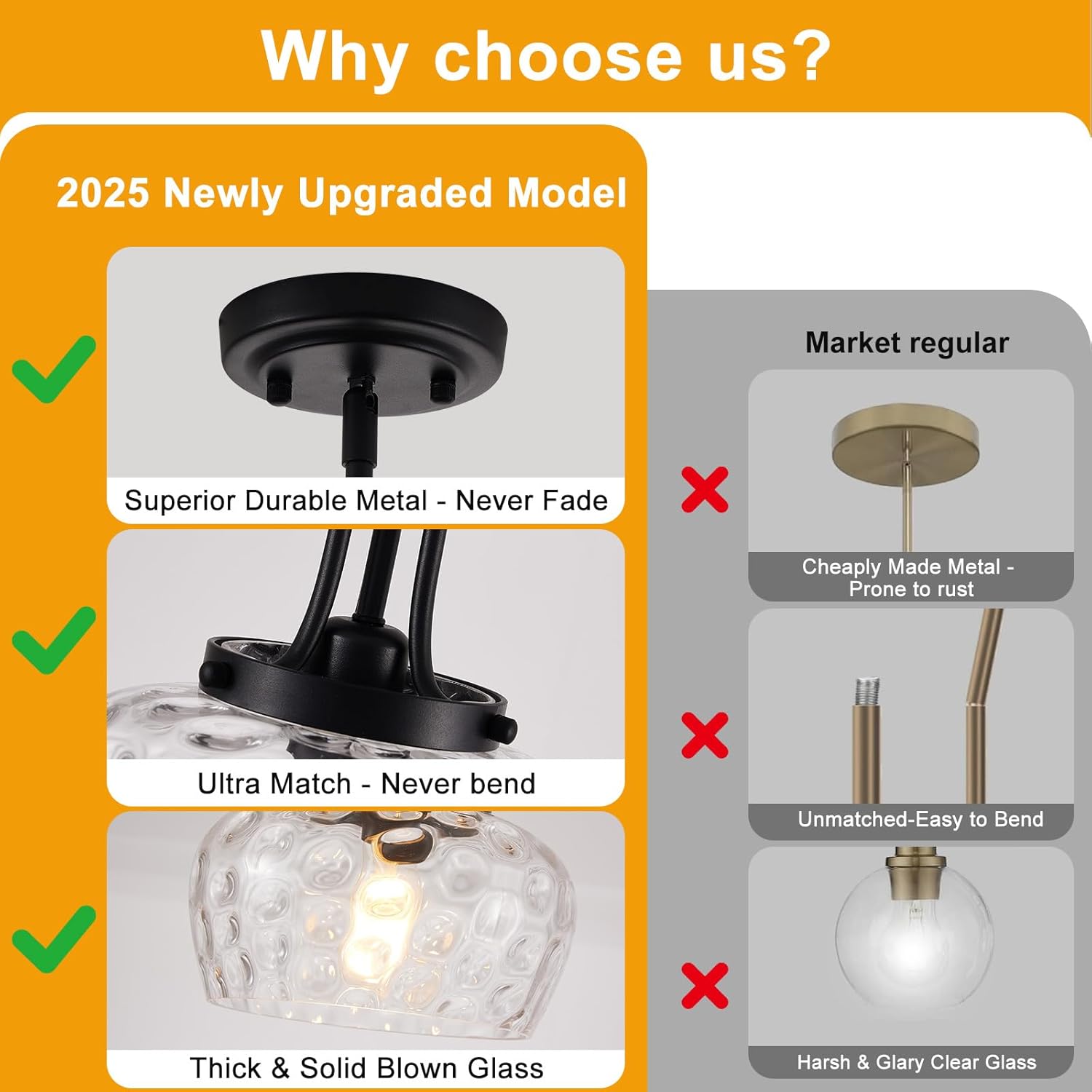 Modern Pendant Lights Kitchen Island, Matte Black Pendant Light Fixtures with 10" Clear Hammered Glass Shade, Industrial Hanging Pendant Lights Fixture for Kitchen Island Dining Room Bedroom Entryway