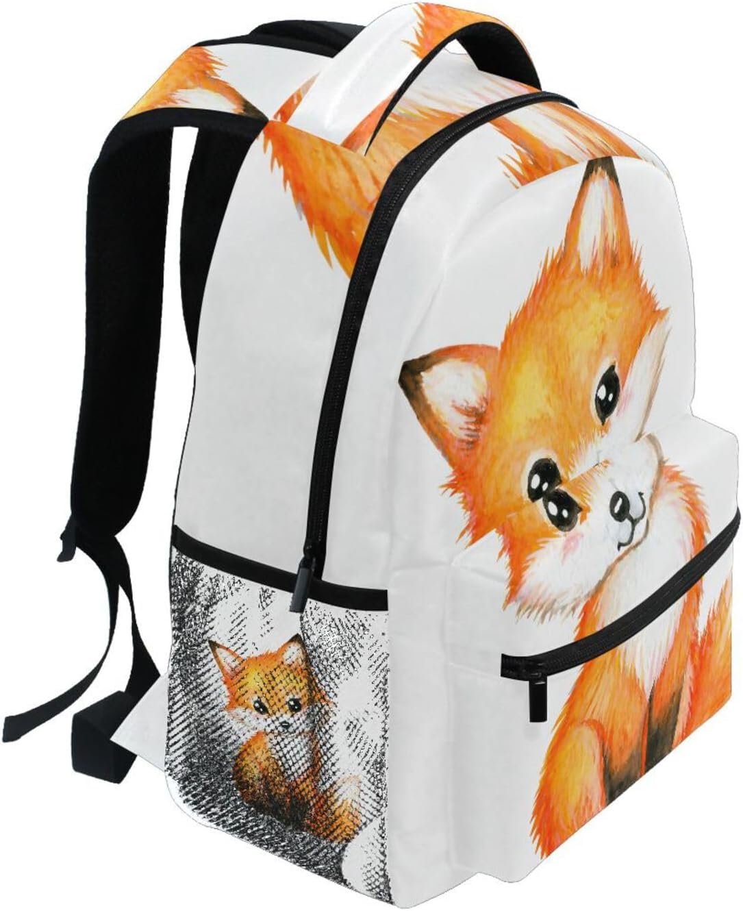 ALAZA Cute Little Fox Animal Print Large Backpack Personalized Laptop iPad Tablet Travel School Bag with Multiple Pockets image 2