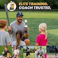 Vista 9 de BB Swing Club Pop Tee, entrenador de béisbol emergente para práctica de golpe, equipo de entrenamiento de camiseta pop con acción de lanzador